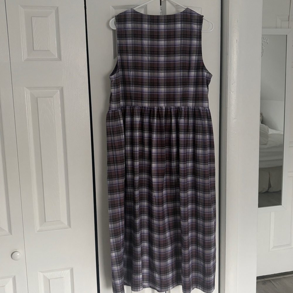 Disturbia Purple Plaid Midi Dress - Picture 5 of 6